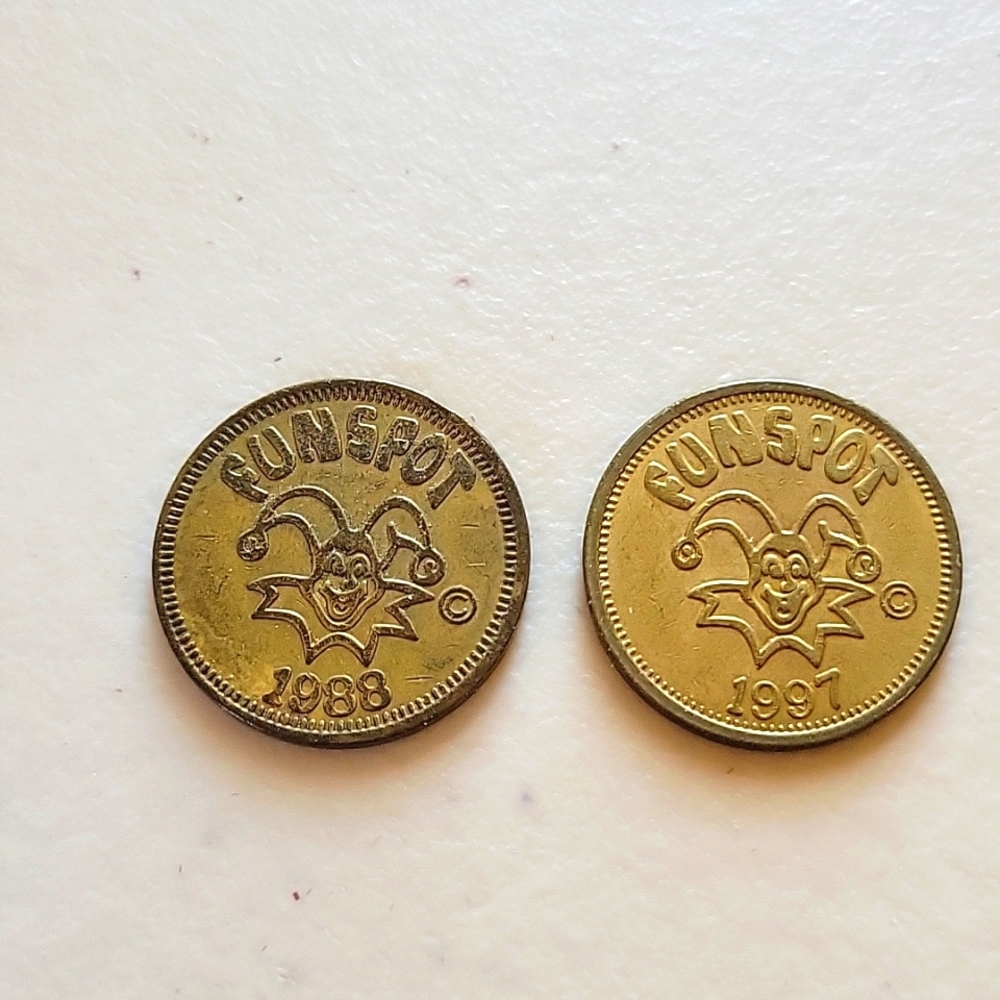 Funspot Arcade Tokens N.H- 1988 & 1997
